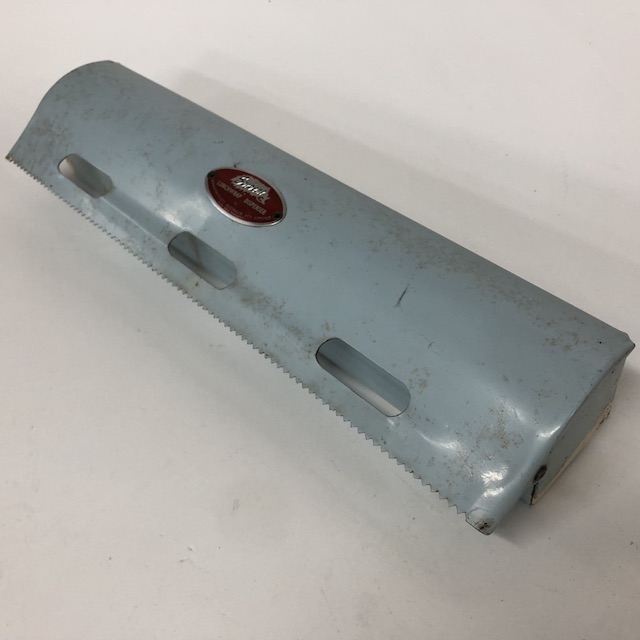 DISPENSER, 1950s Blue Metal Lunch Wrap Holder